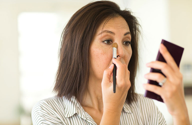 Not applying concealer