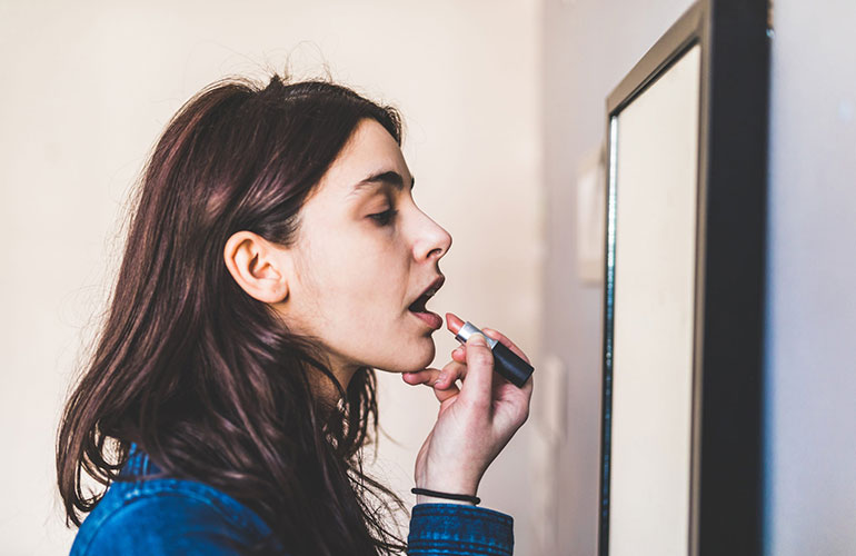Choosing a dark lipstick