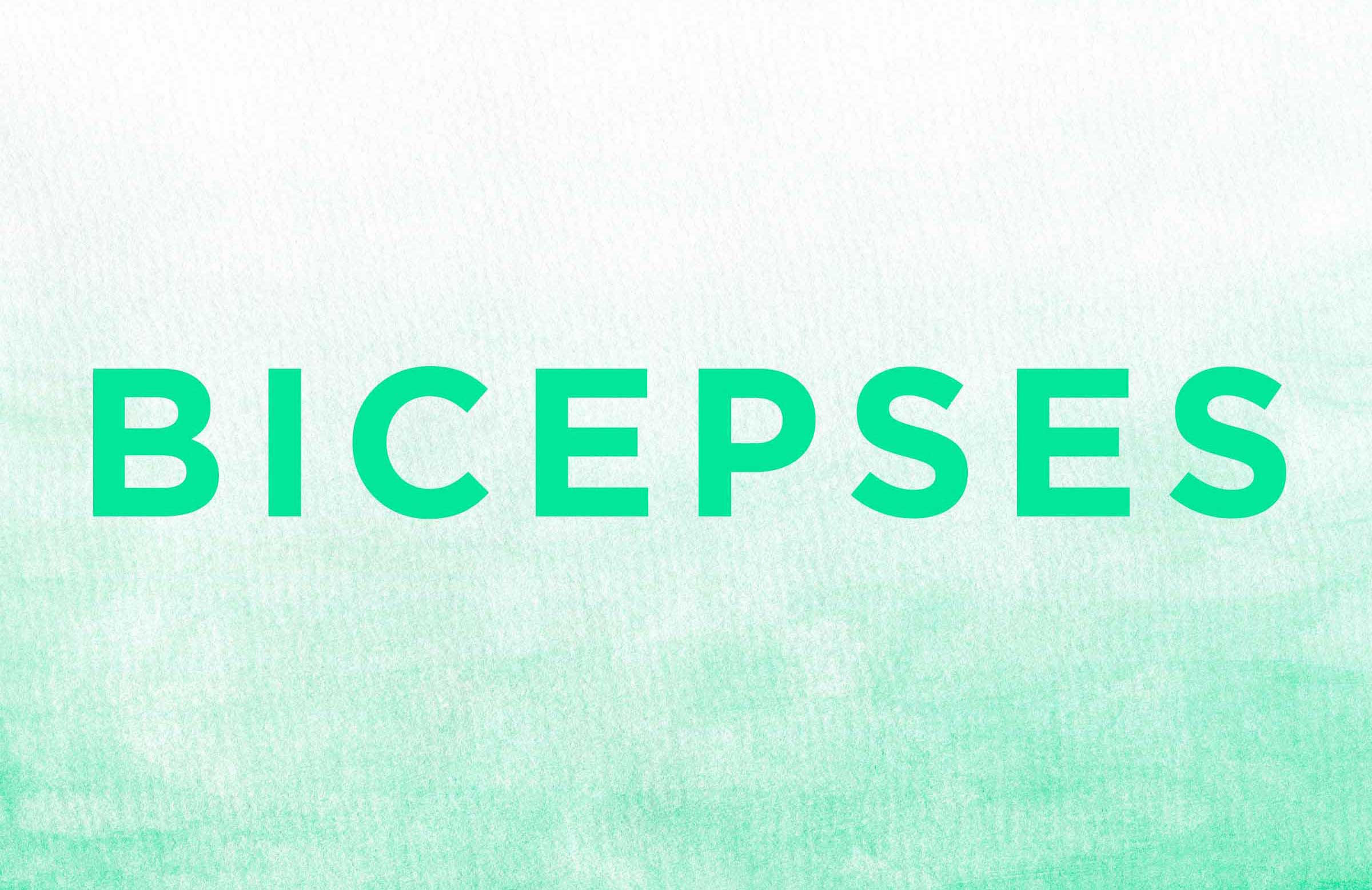 The plural of “biceps” is…