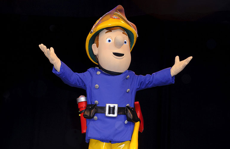 He loves the British cartoon Fireman Sam