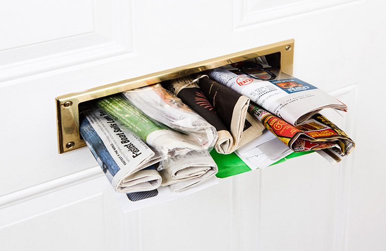 Sort your mail at the recycling bin