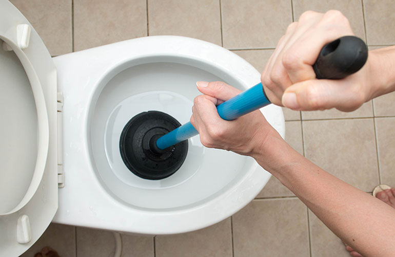 Using liquid drain cleaner in your toilet