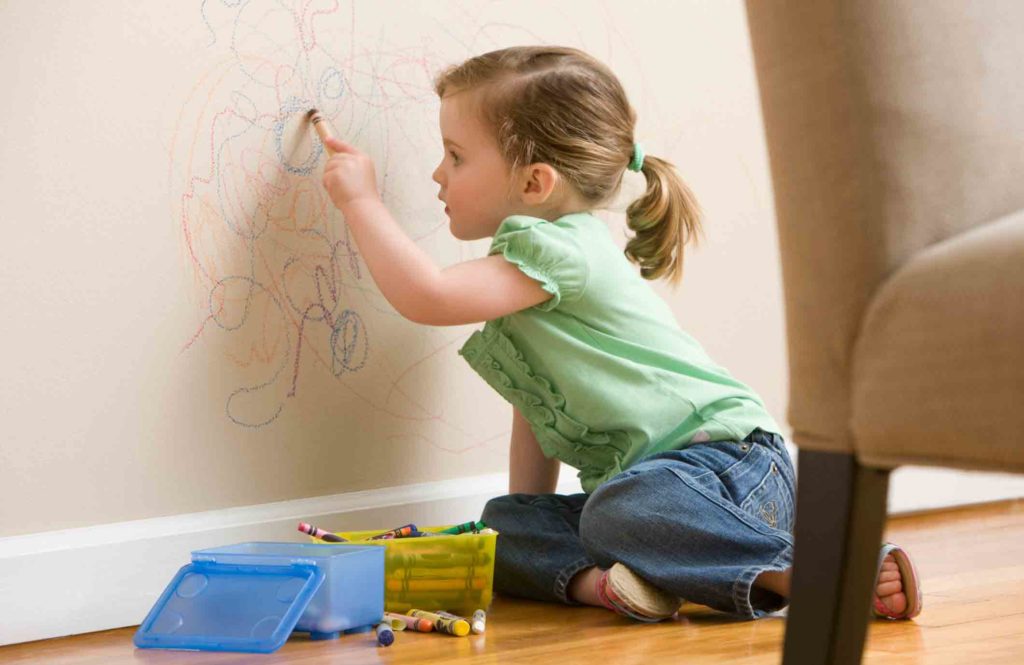 Remove crayon from walls