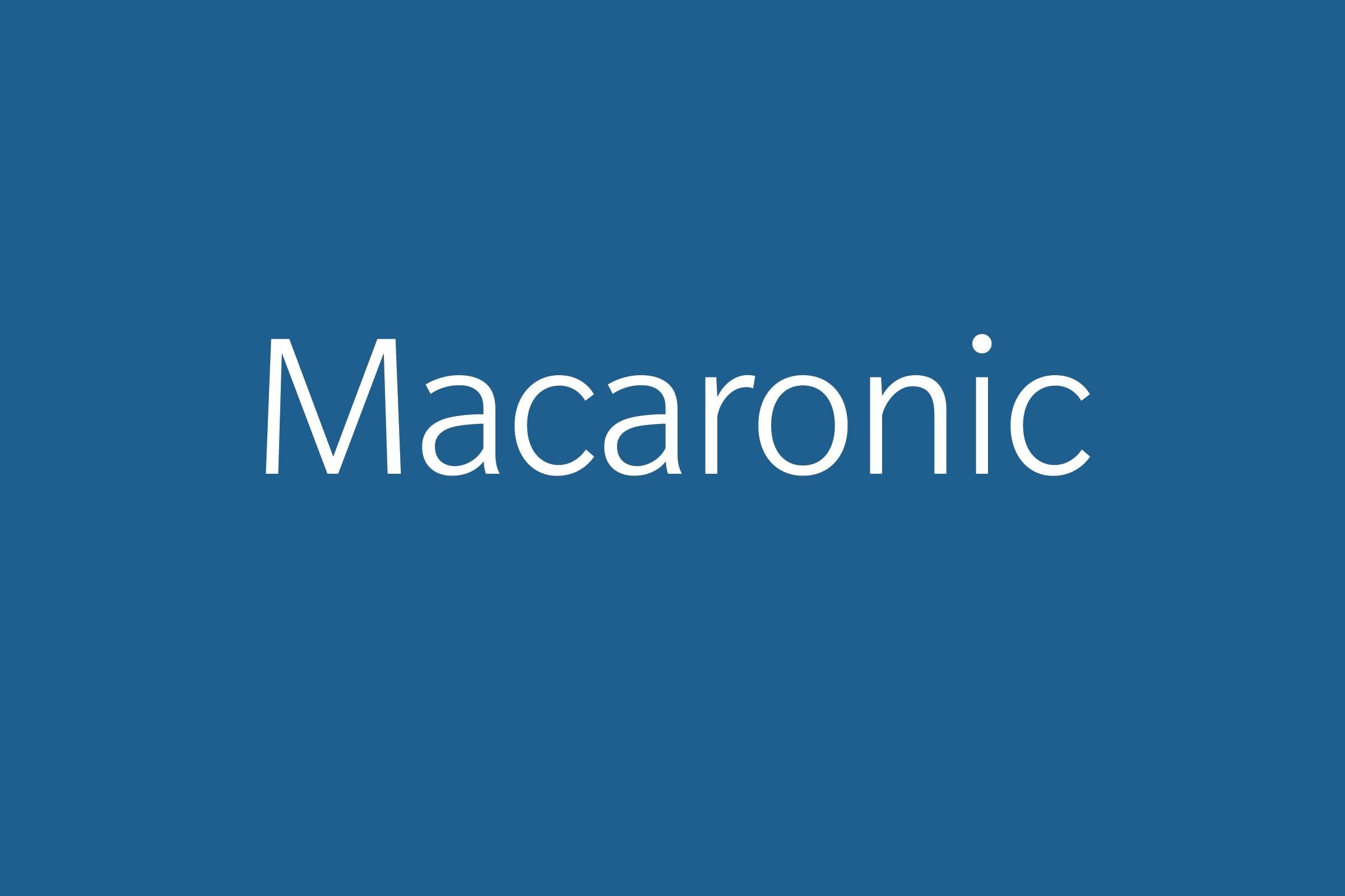 Macaronic
