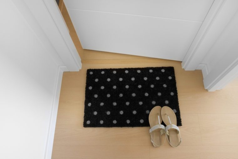 The floor – with your shoes on
