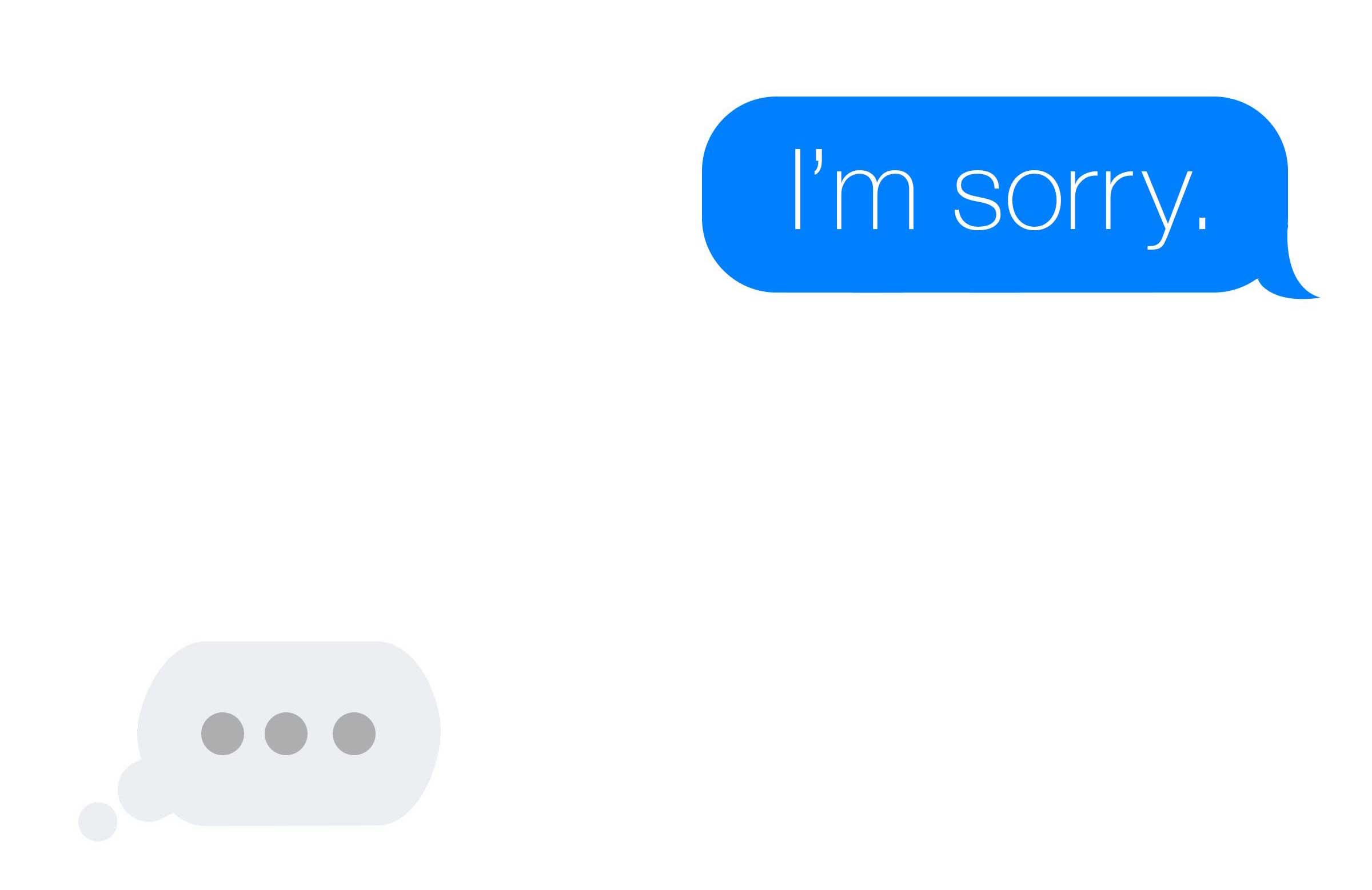 Apologies of any kind