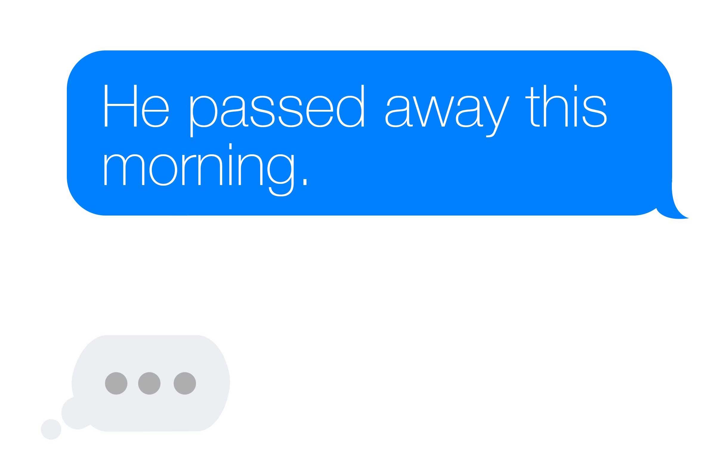 Sharing news of death