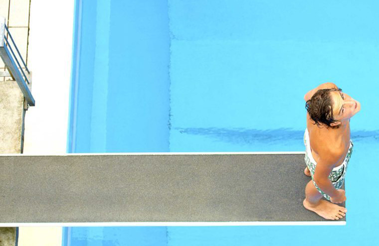 Jump off a diving board