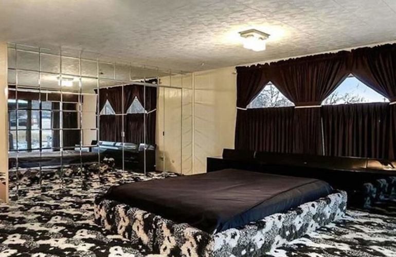 The bed blends in