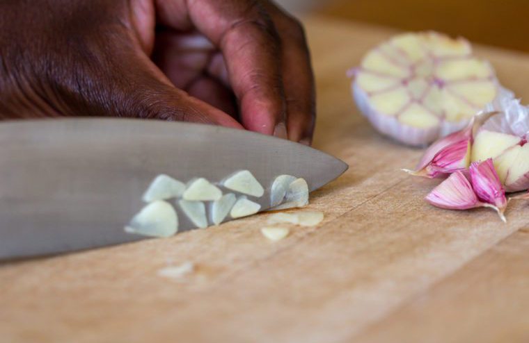Prepping ingredients as you cook