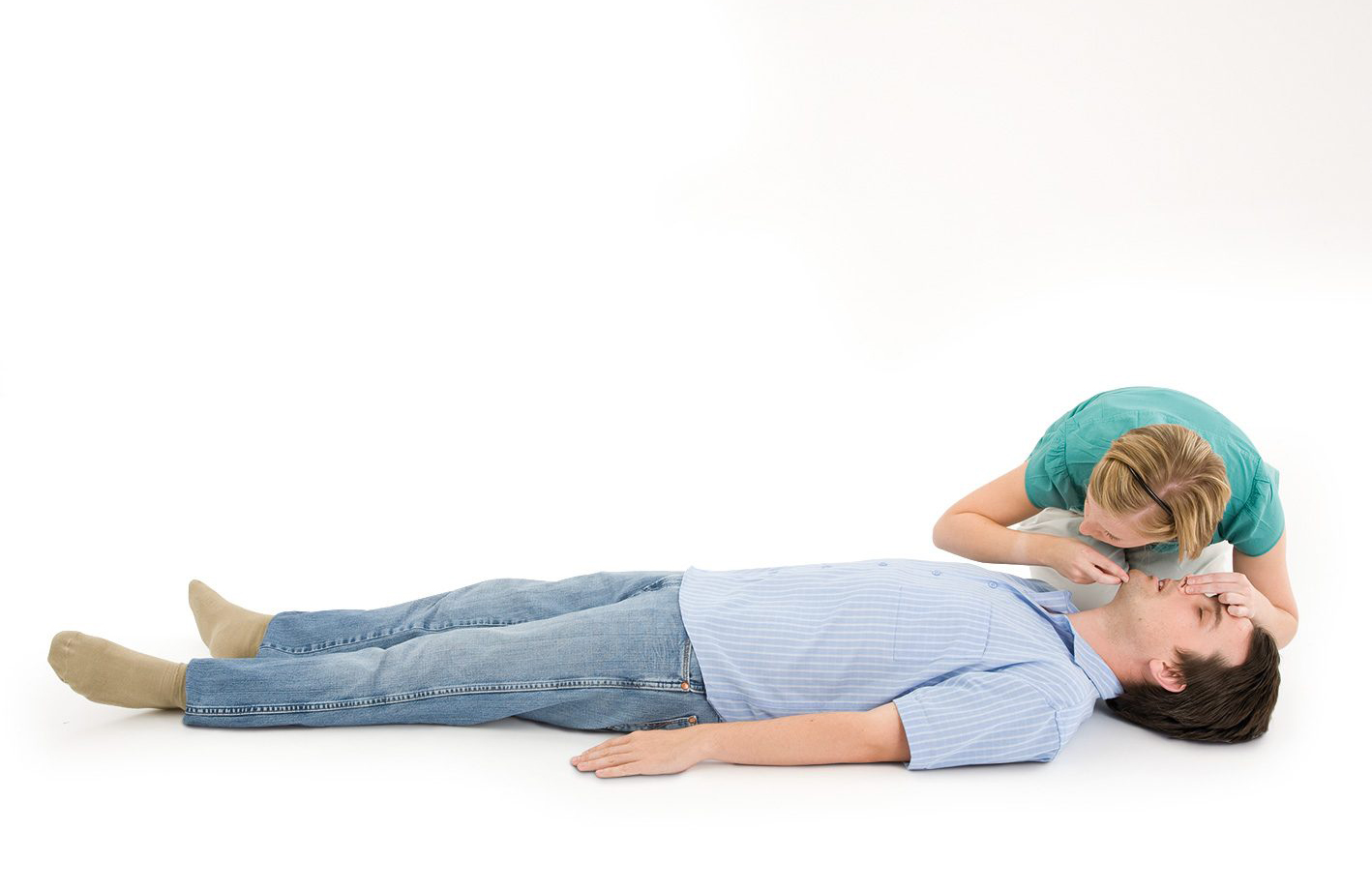 CPR step 6: Watch chest fall
