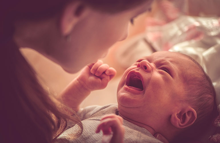 Crying improves communication
