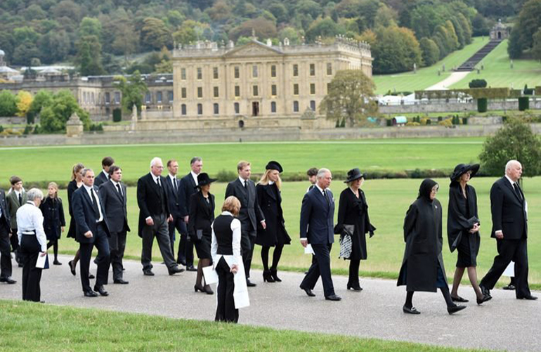 Everyone will stand when the royal family enters the funeral