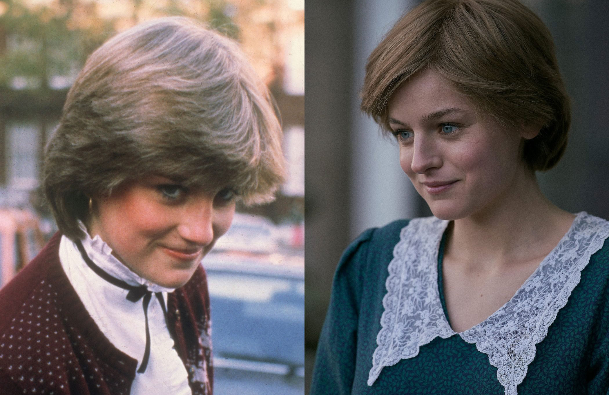 Princess Diana, as played by Emma Corrin