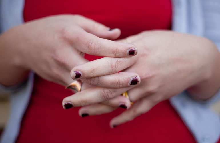 Chipped nail polish