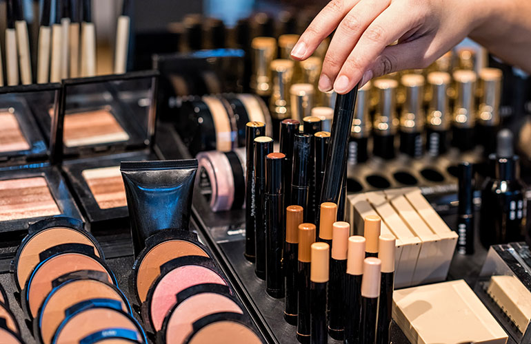The main difference between designer cosmetics and their pharmacy or supermarket counterparts?