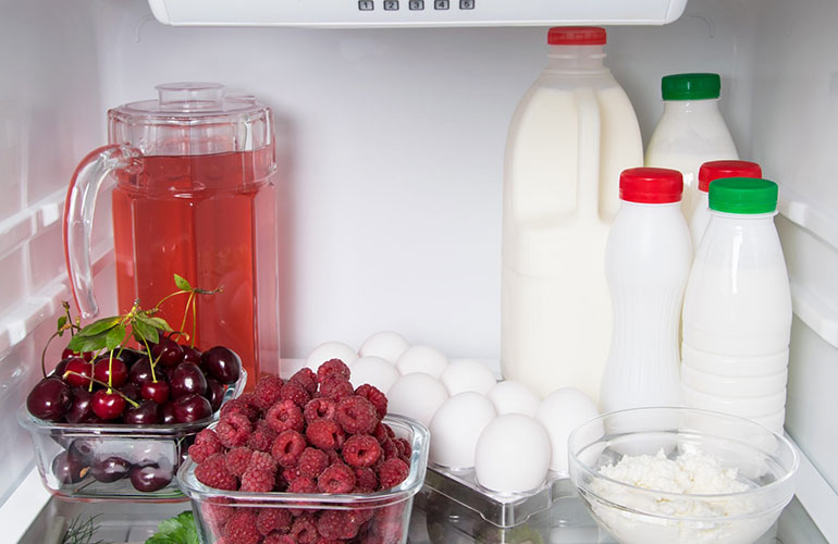 They push their milk to the back