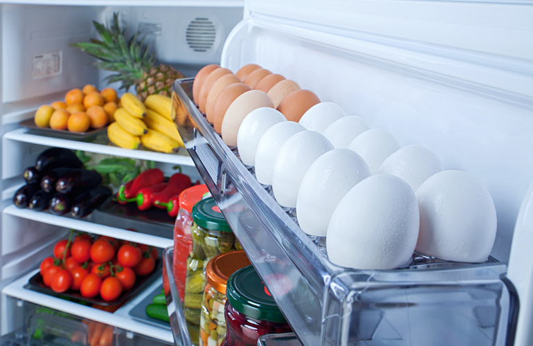 They keep cheese and eggs close to the top