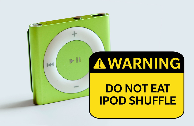 Warning label on Apple’s website: