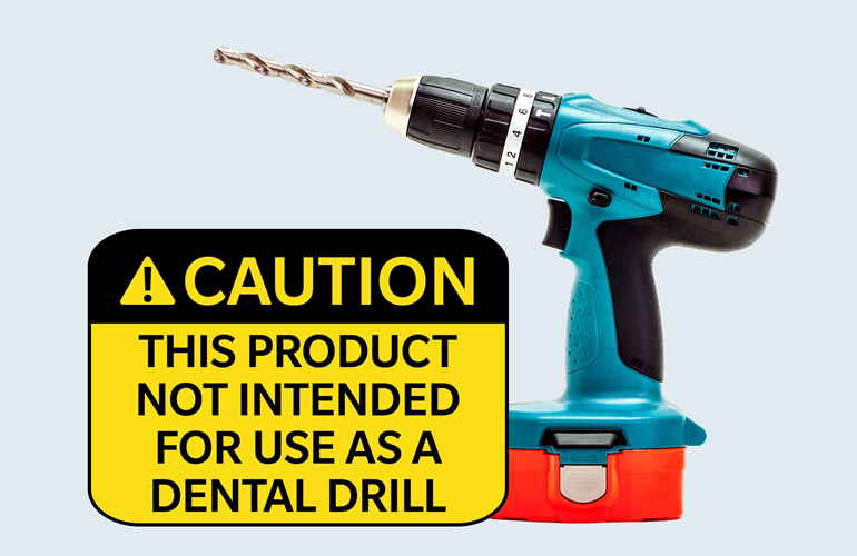 Warning label on a carpenter’s electric drill: