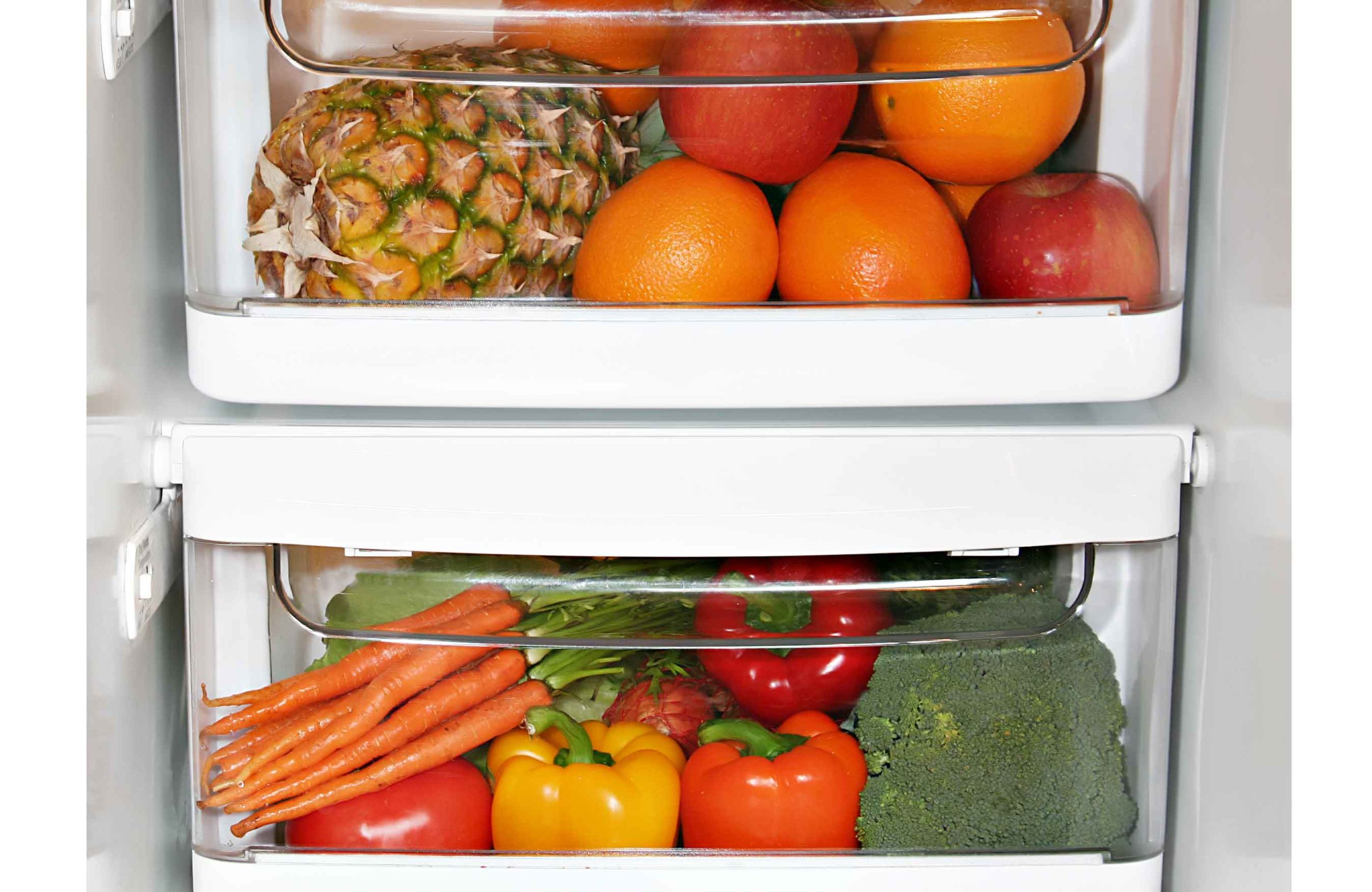 They stow fruit in the low-humidity drawer