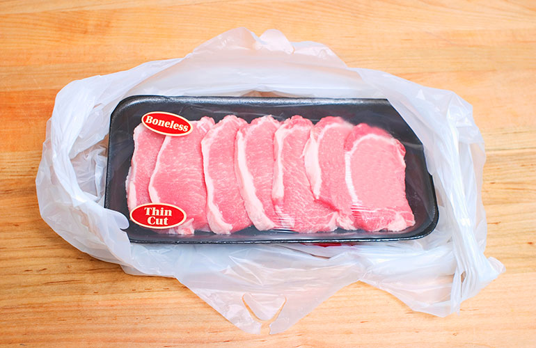 They keep red meat away from cooked foods