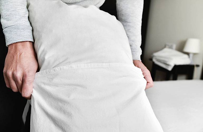 Using a plain old cotton pillowcase
