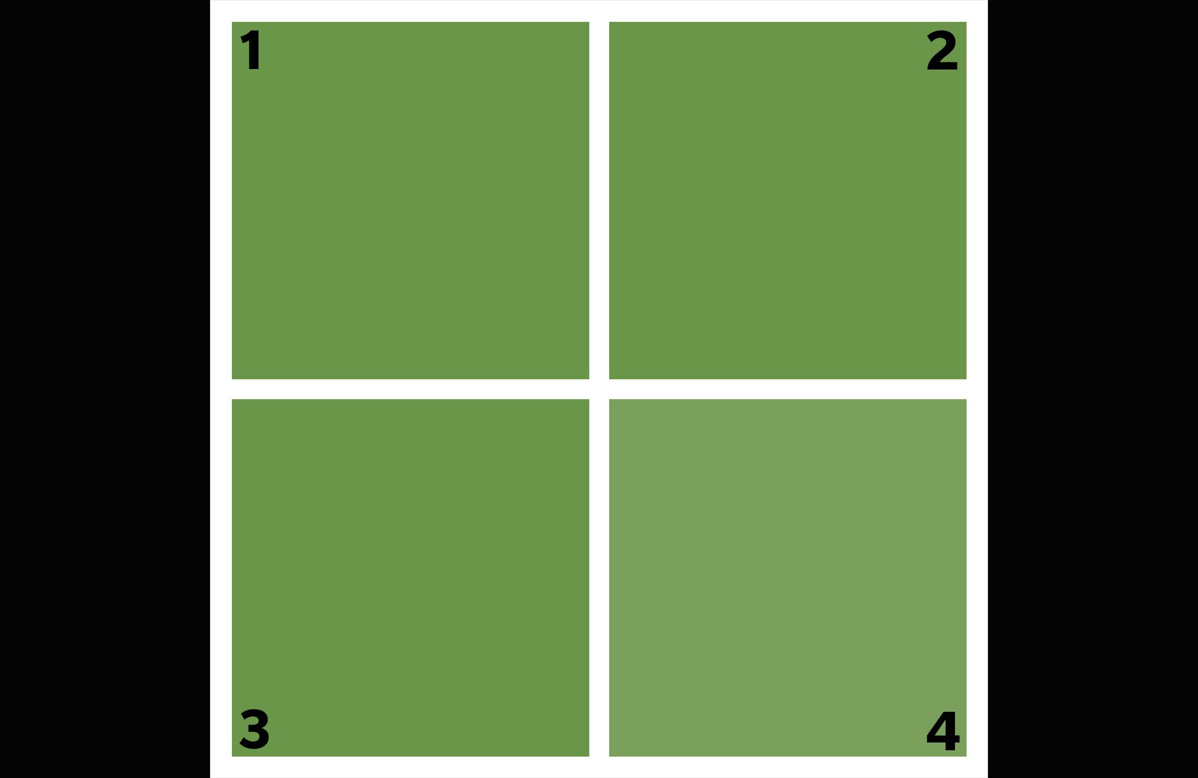 Which shade of green is different?
