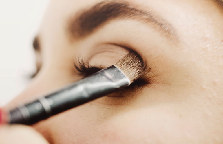 Your eye shadow sparkles