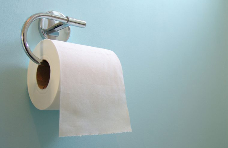 You wipe from back to front