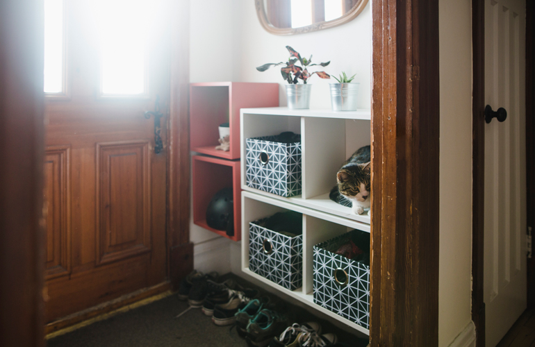 Keep baskets by the door