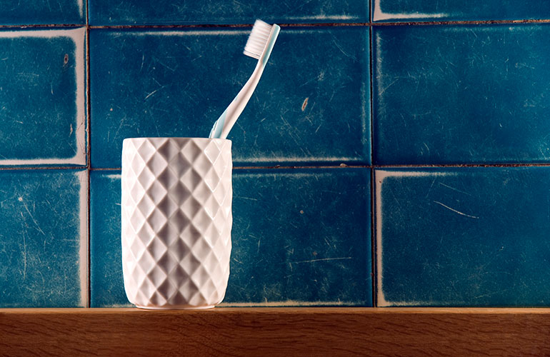 The toothbrush holder