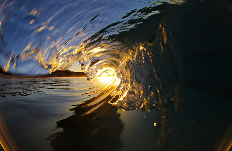 Sun coming through