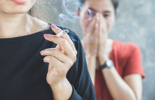 You’re exposed to cigarette smoke