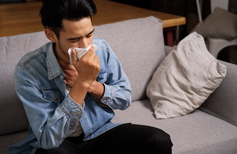 Persistent cough or wheezing