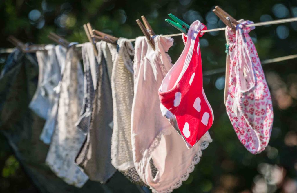 Not washing your bras or underwear regularly