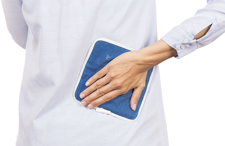 Putting heat on a sprain or fracture