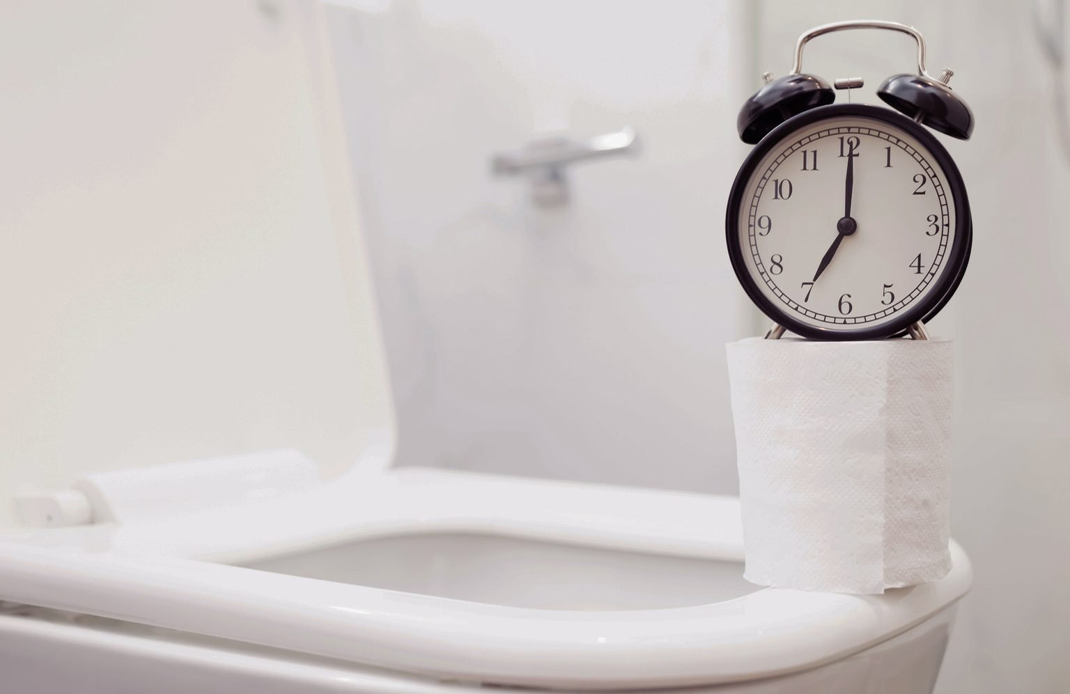 You’re sitting on the toilet…forever