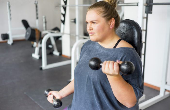 Or you curl your dumbbell too fast