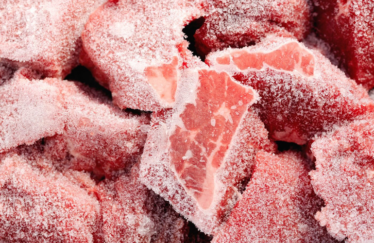 Freezer-burned meat