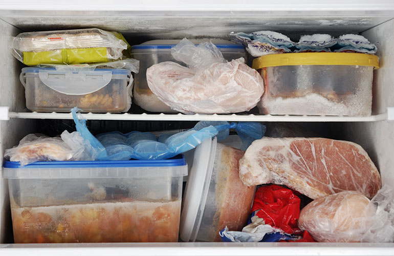 Freezer-burnt food