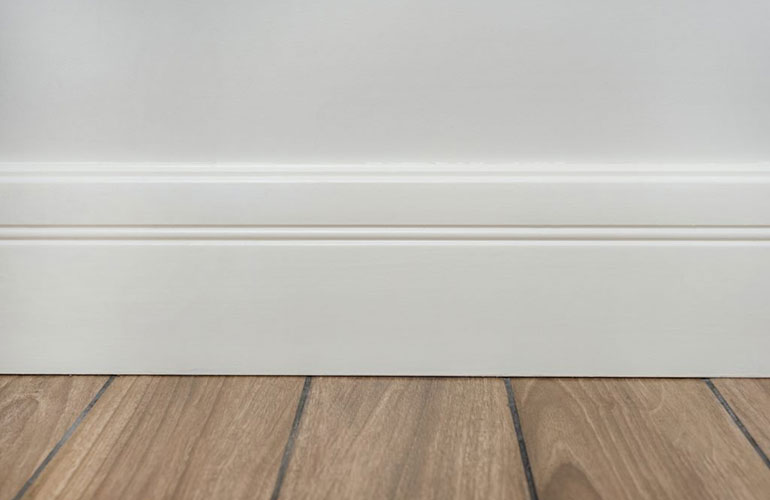 Rubbing wax paper on skirting boards prevents dust build-up