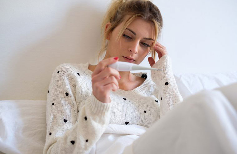 Taking an antidiarrhoeal if you have a fever