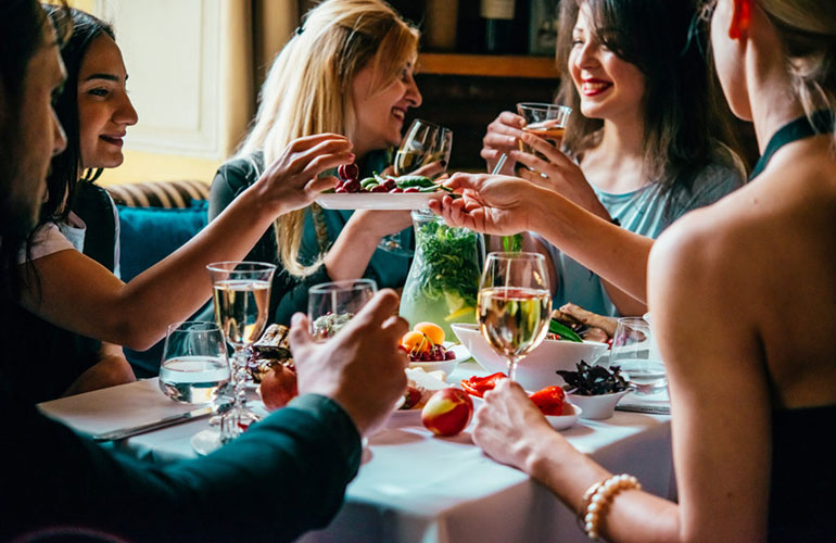 Ask if your dining partners are on the same boat