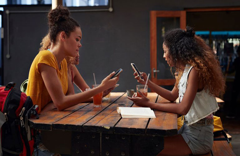 Are you on your phone, or will you actually talk to us?