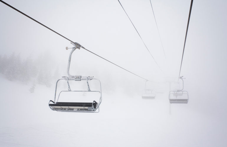 Emergency on the ski lift