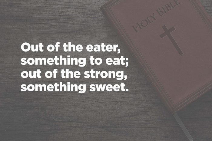 The Bible: Samson’s riddle