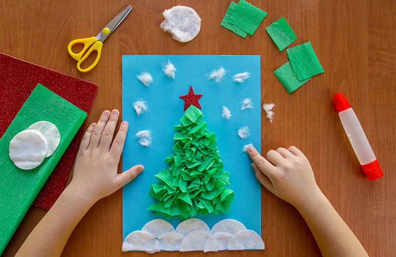 Tissue paper Christmas tree
