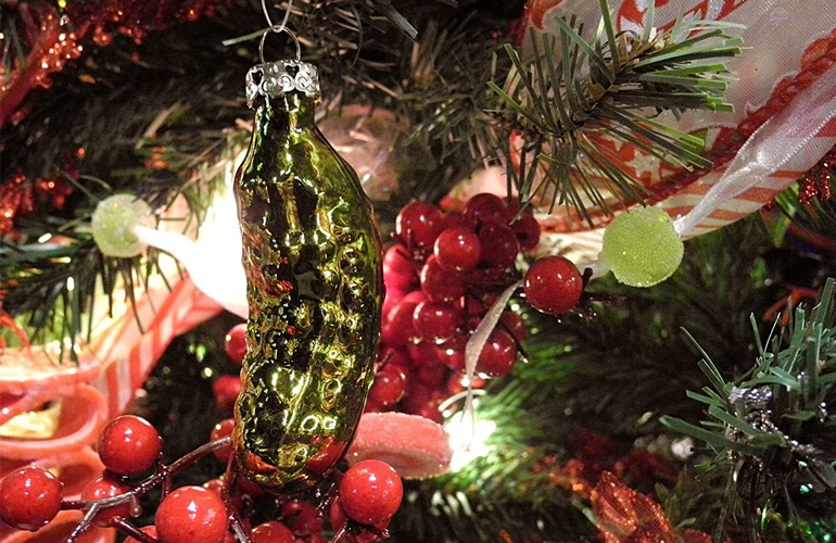 Hang a pickle ornament
