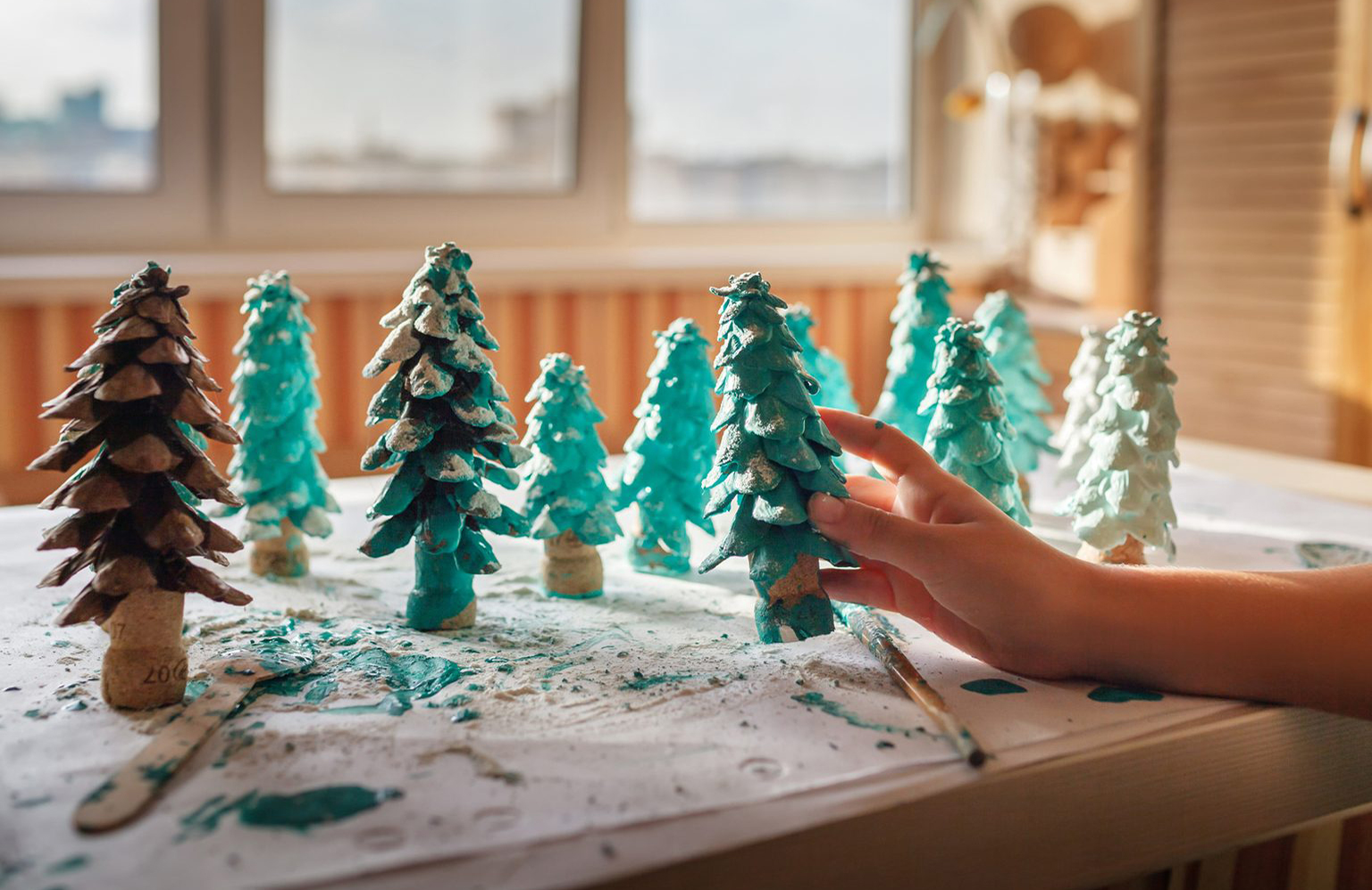 Pinecone Christmas trees